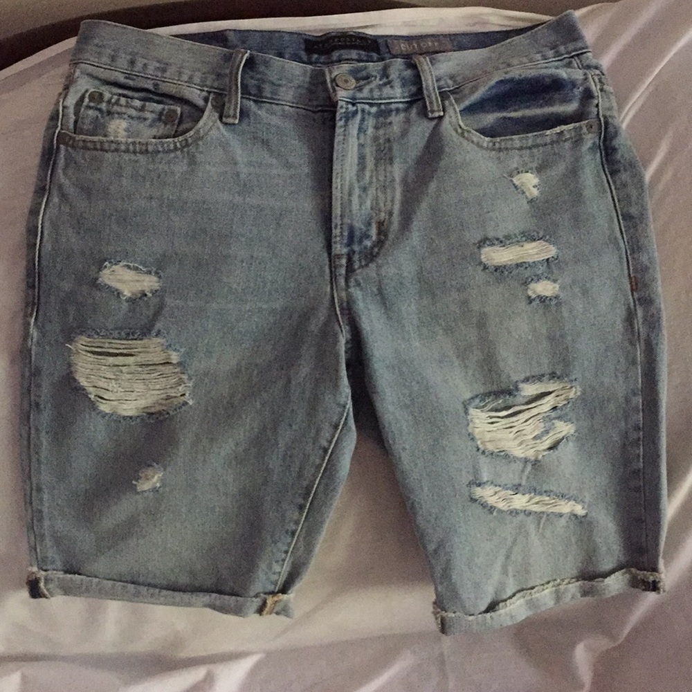 Ripped Jean Shorts
